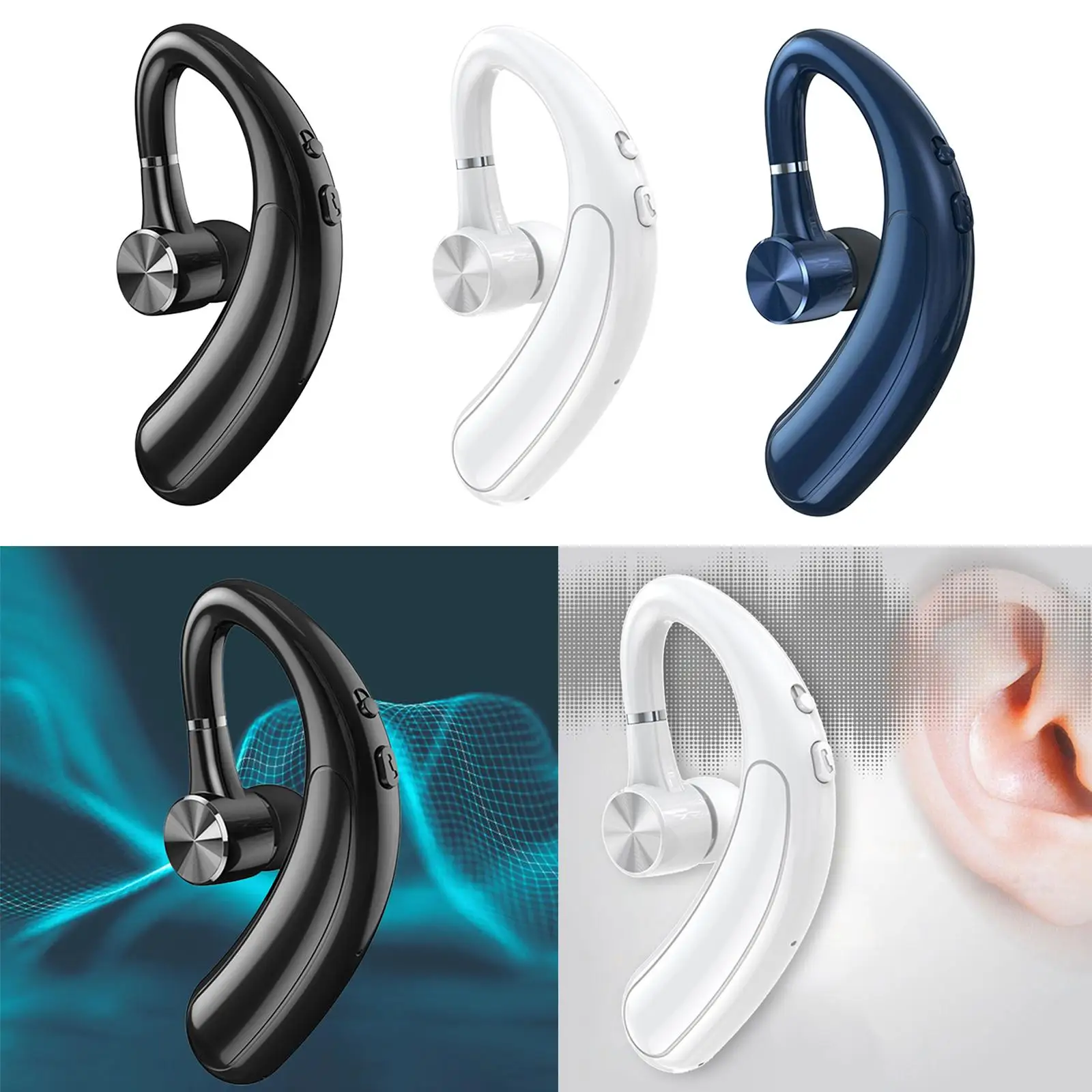 Ear Hook Bluetooth Headset Business Earphones for Sports Exercise Computer