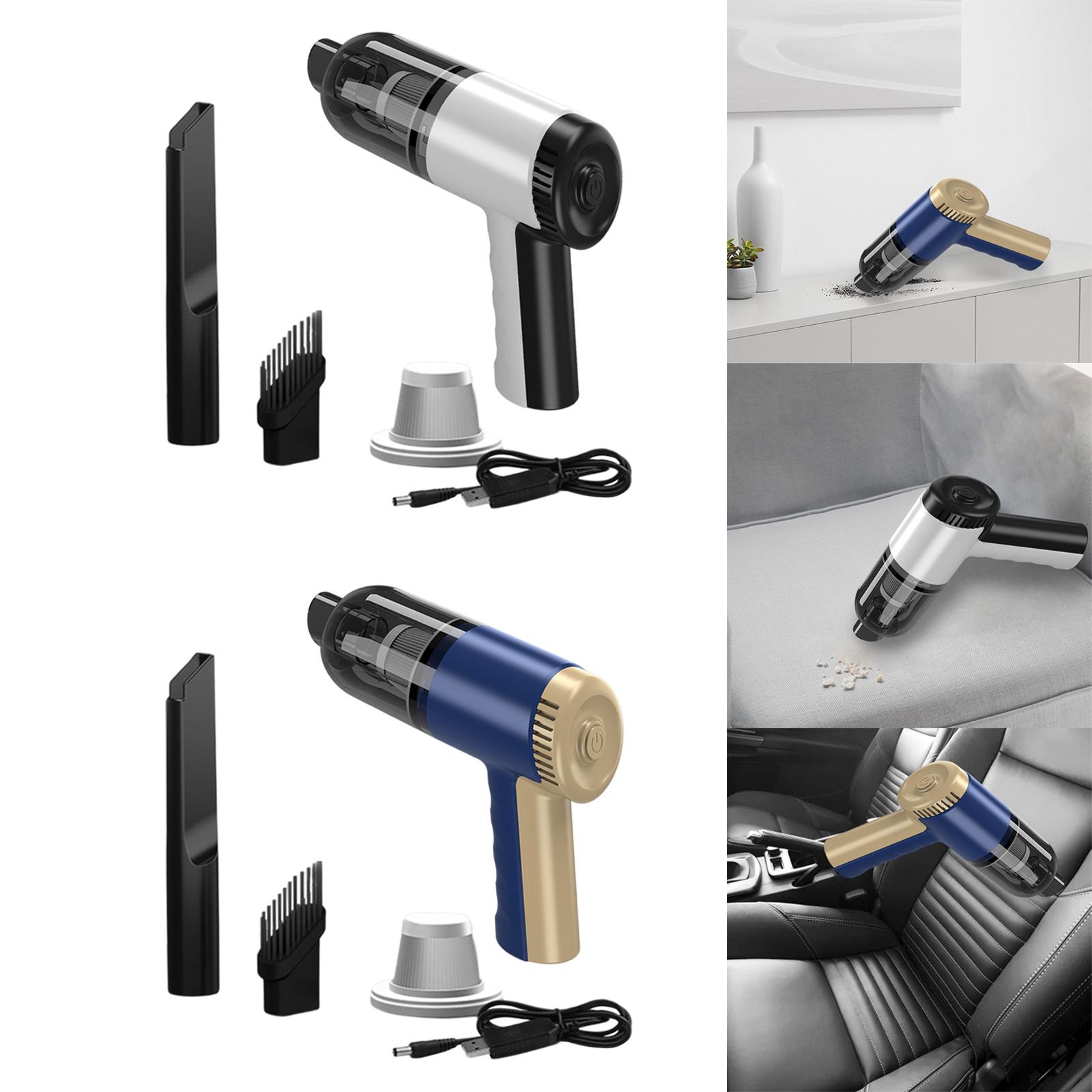 ABS Car Vacuum Cleaner Compact Wireless Vacuum Cleaner High Power Mini Portable Mini Vacuum for Vehicle Office Pet Hair Bed Home