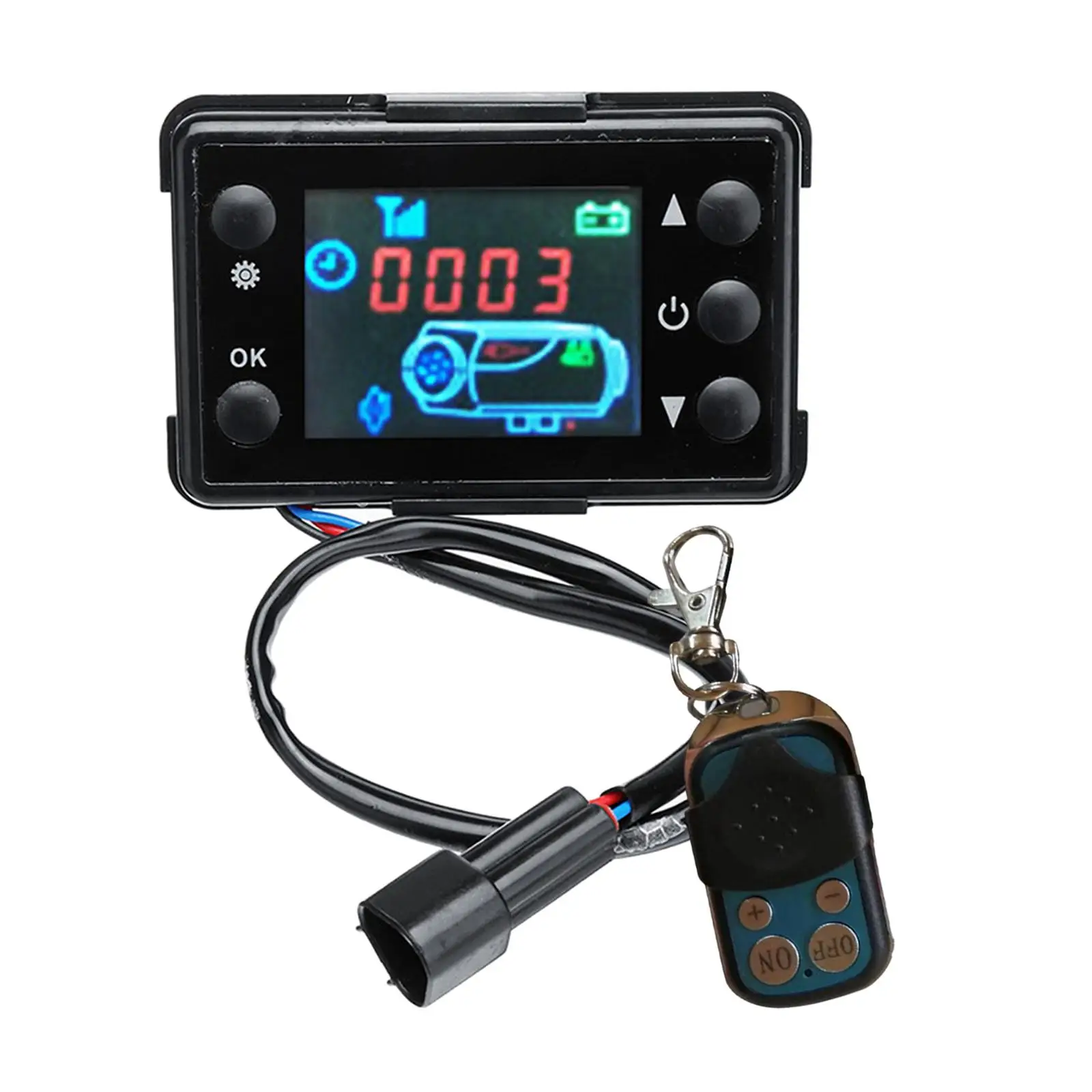 LCD Monitor Switch Parking Heater Control 12/24V for Vehicles Truck Car