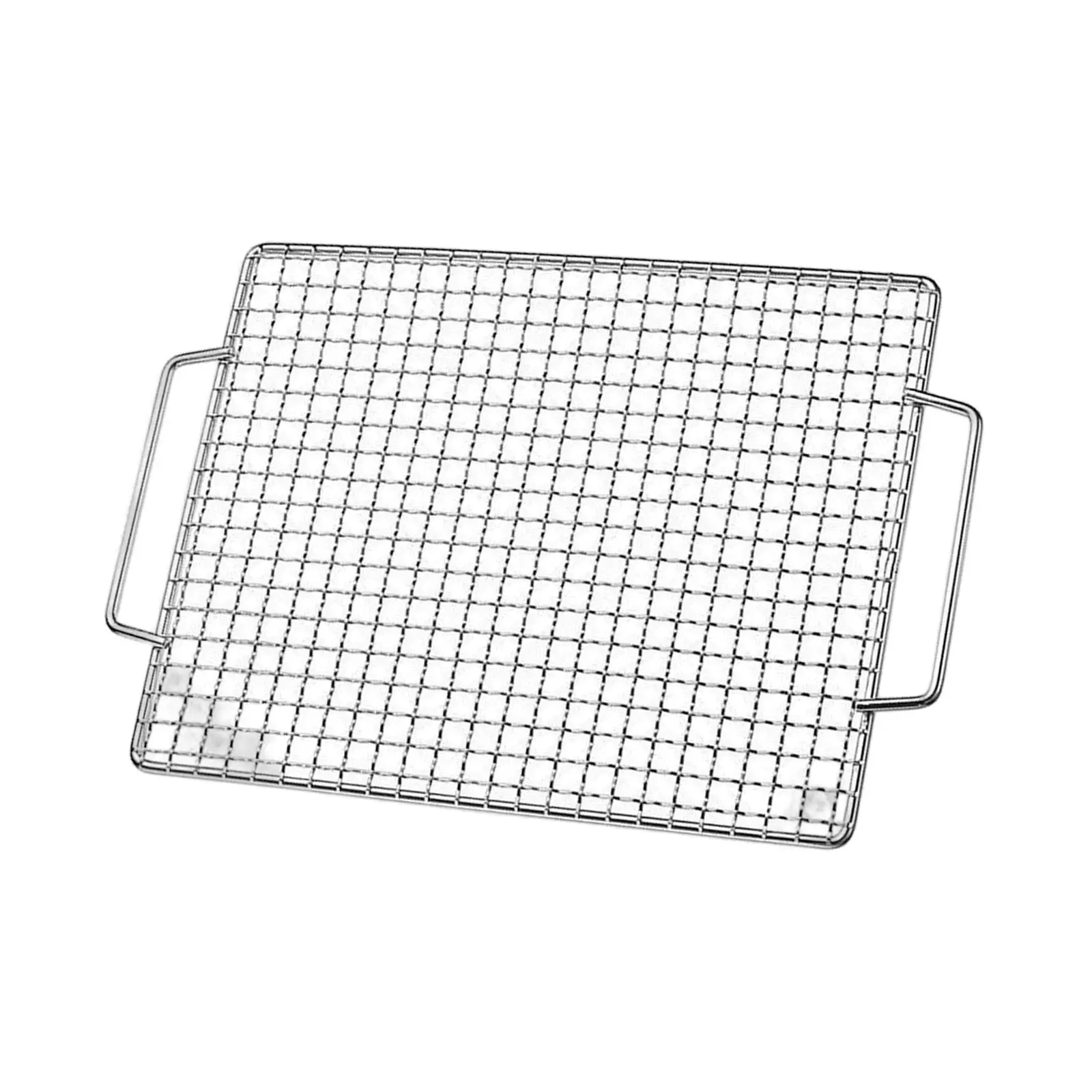 Portable Barbecue Grill Net Multifunction Stainless Steel Grill Pan Mesh for Cooking Camping Picnic Tool Garden Baking