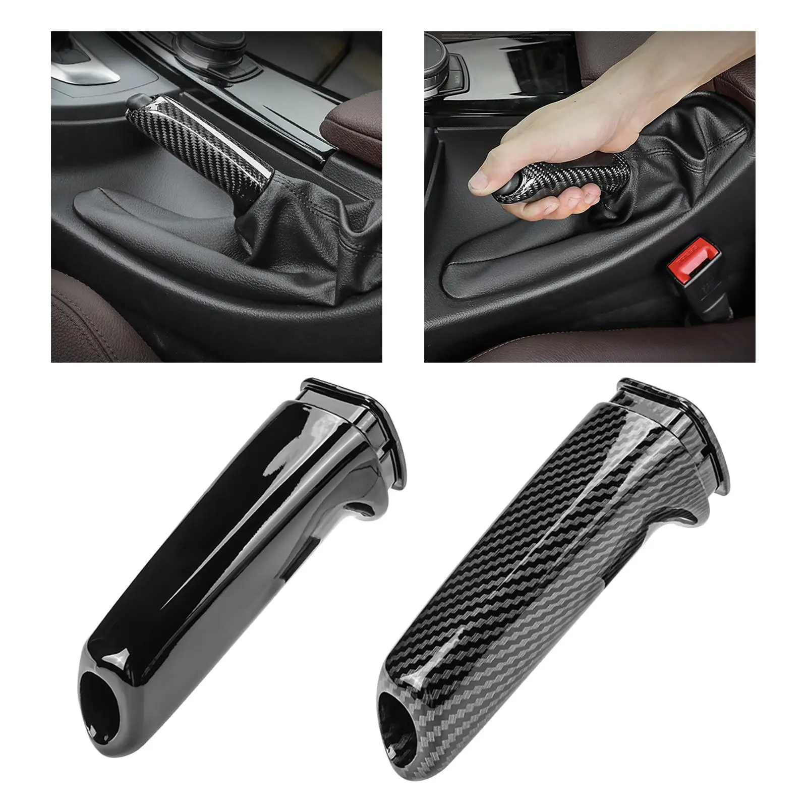 Replacement Handbrake Grip Cover Handbrake Sleeves Car Handle Grip Cover Interior Accessories Handle Sticker Fit for BMW E46