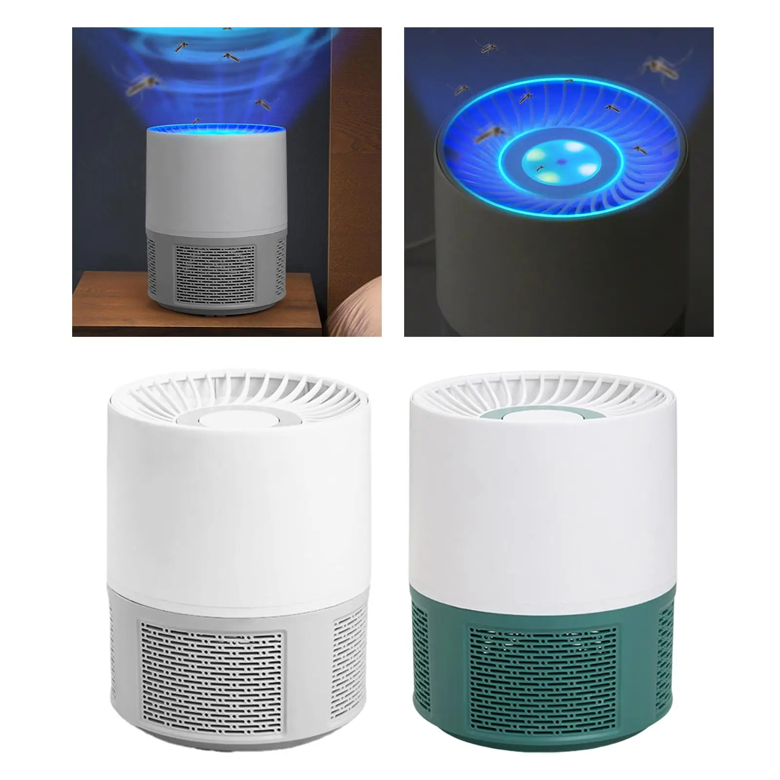 Home Bug Zapper with Fan  Lamp Trap Electric  Killer Catching Fruit Flies USB Cable Charging Fly Zapper for Office