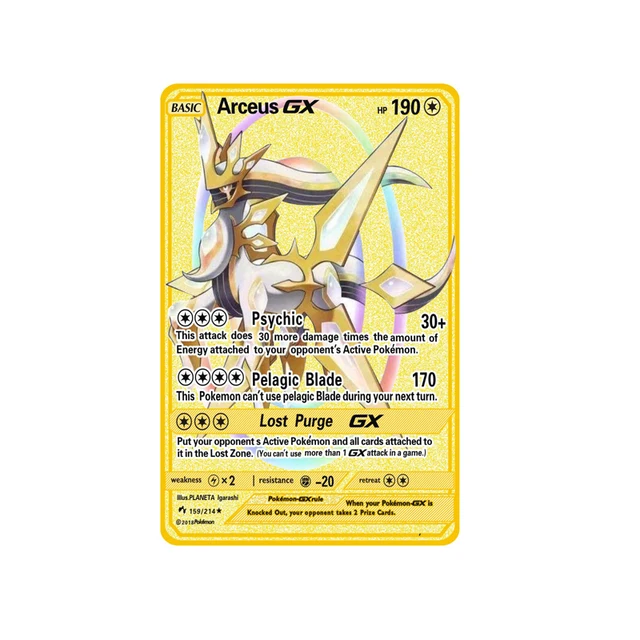 Metal Letter Pokemon Arceus Spanish 10000  Spanish Pokemon Cards Arceus  Vmax 10000 - Card Games - Aliexpress