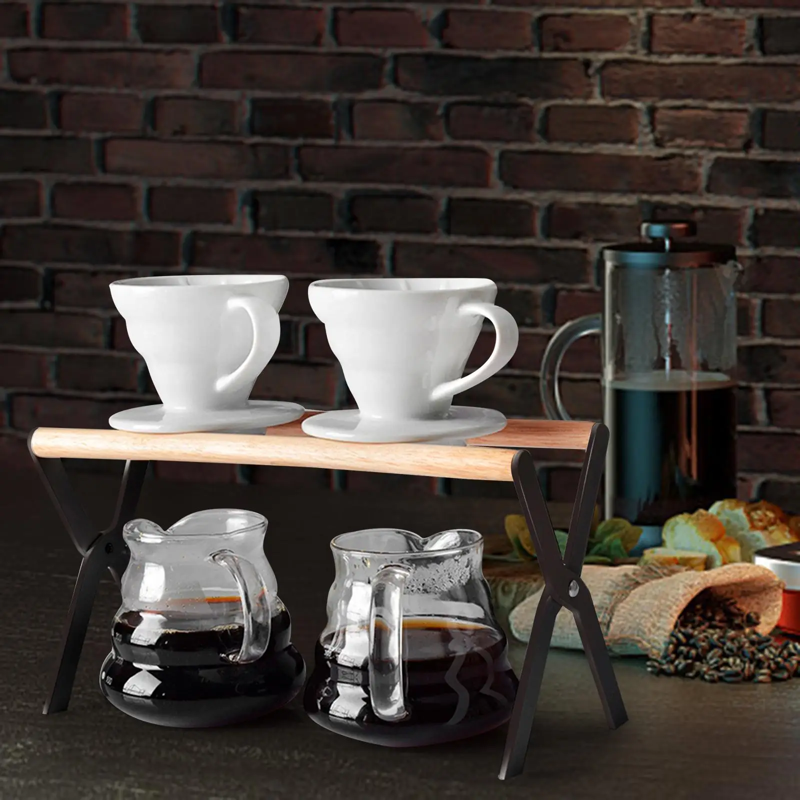 Pour Over Coffee Station Dripper Holder for V60 Accessory Rack for Camping