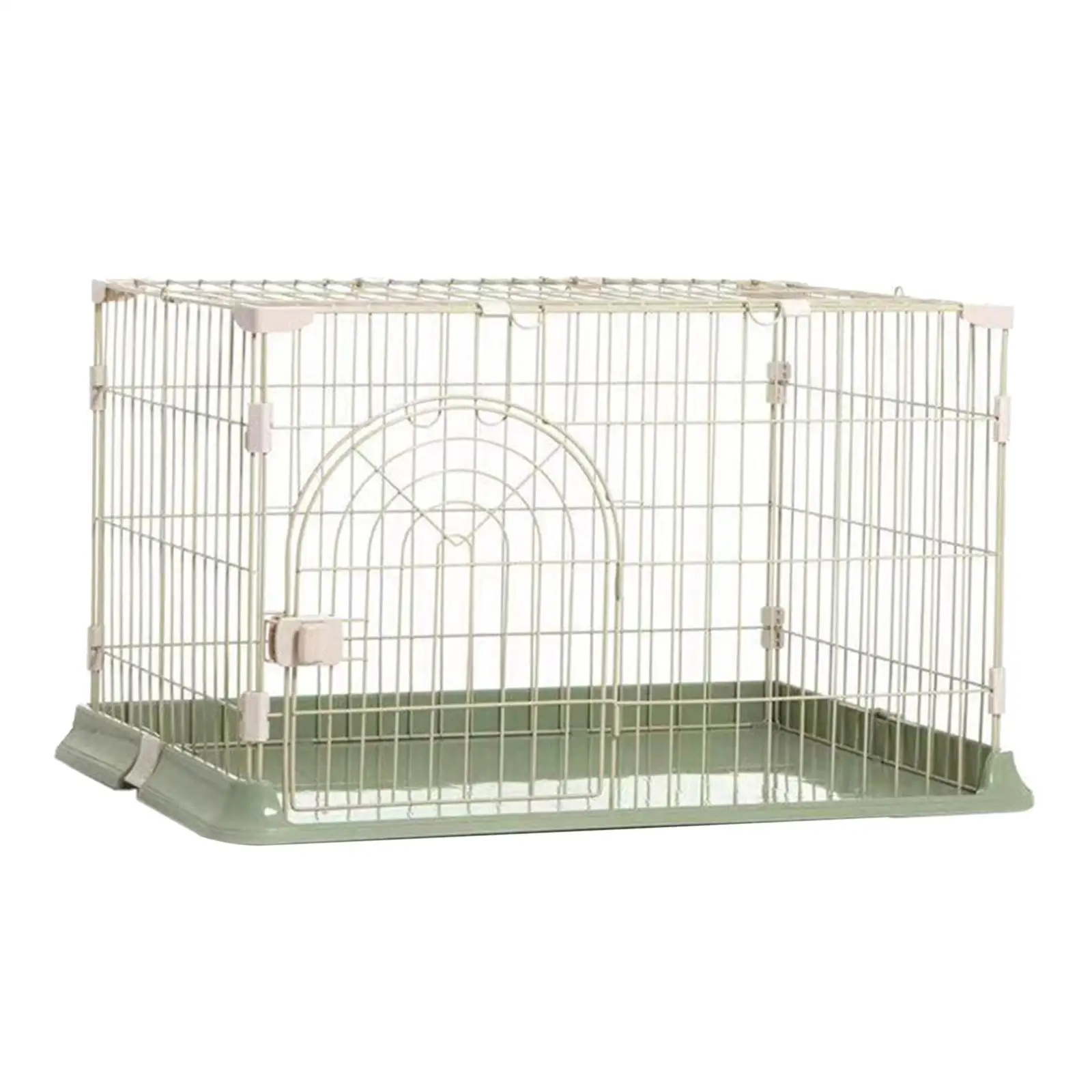 Dog Cage Folding Cage Easy Assemble Dog Crate Cover Kennel with Tray Carrier