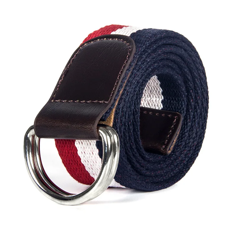 New Casual Double Ring Buckle Belt Belt Women's Belt Men's Belt Canvas Belt Belts for Women Luxury Designer Brand brown belt
