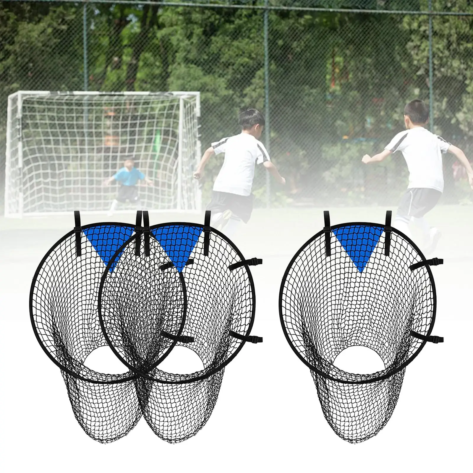 Football Training Net Football Target Net Corner Net Adjustable Straps with Buckles Soccer Goal Target Net Professionals