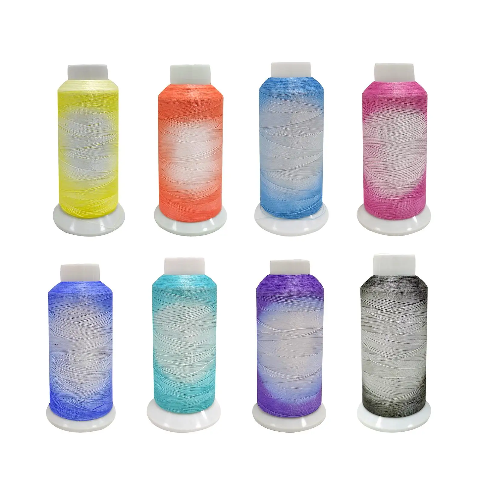 Colorful Color Changing Thread Embroidery Sewing Thread Spool Polyester Supplies for Blanket Parties Sweater Scarf Raves