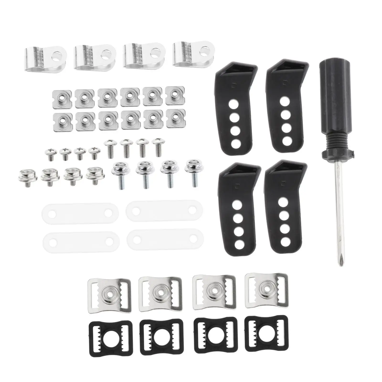 35Pcs Football Helmet Repair Kit Nuts Screwdriver Accessories Hockey Helmet Visor Screws for Baseball Sports Youth Hardware Kit