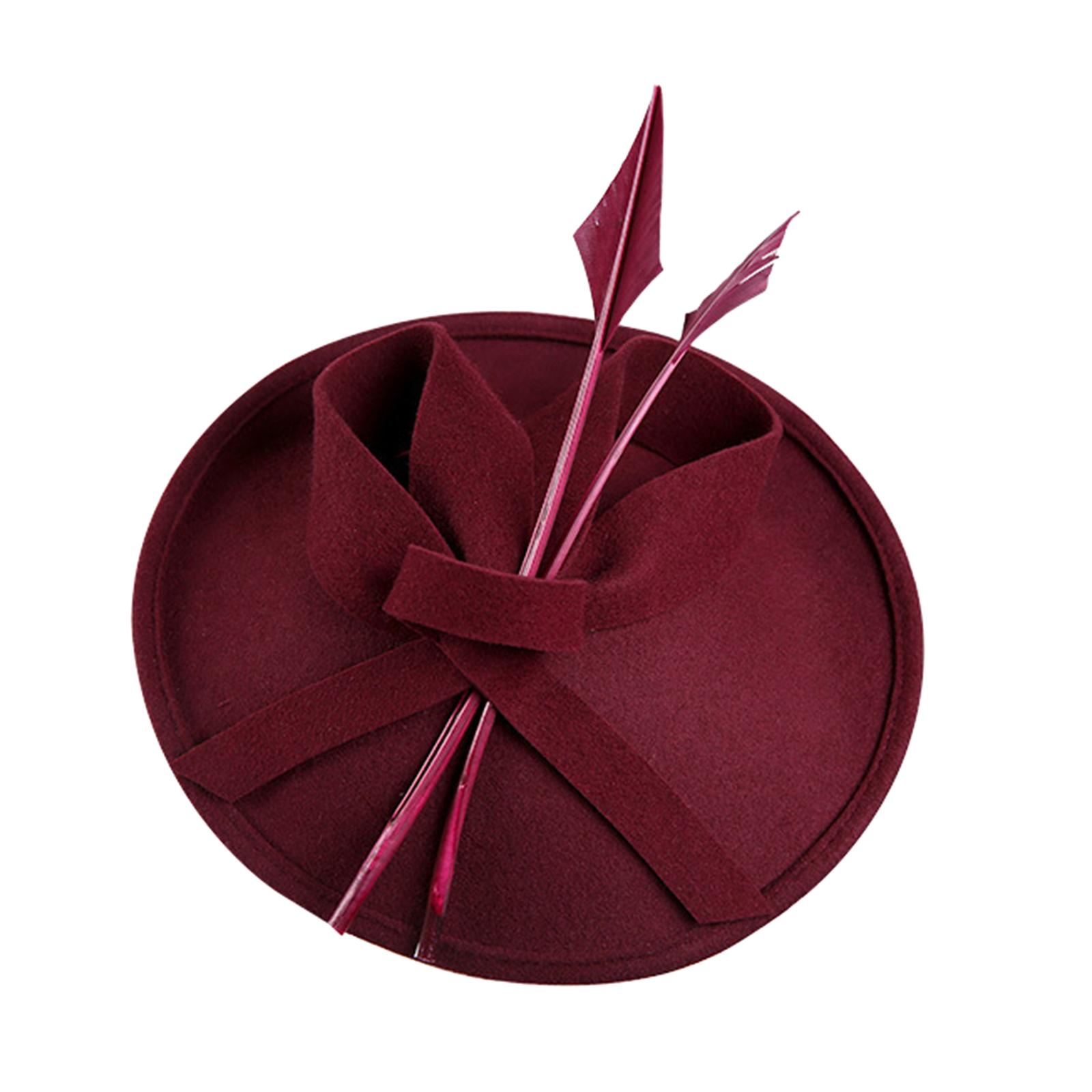 Women Fascinator Hat Cocktail Tea Party Kentucky Derby Vintage Style Hair Clip Bridal Headwear for Wedding Church Photography