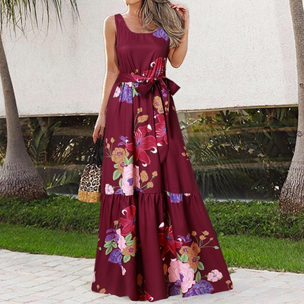 Maroon floral shop maxi dress