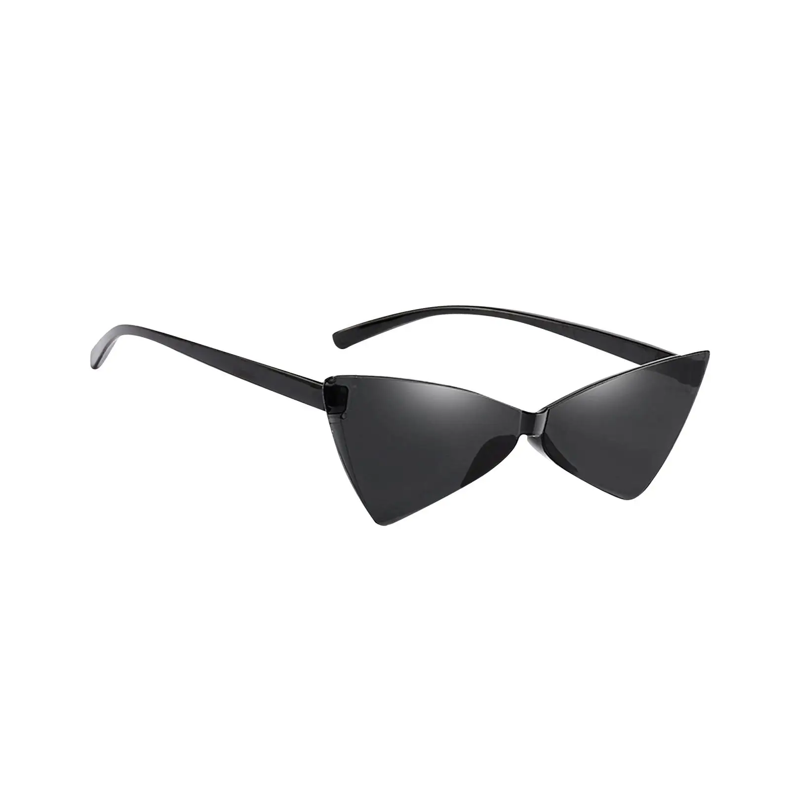 Cat Eye Sunglasses Summer Tinted Frameless Glasses UV400 Triangle Sunglasses