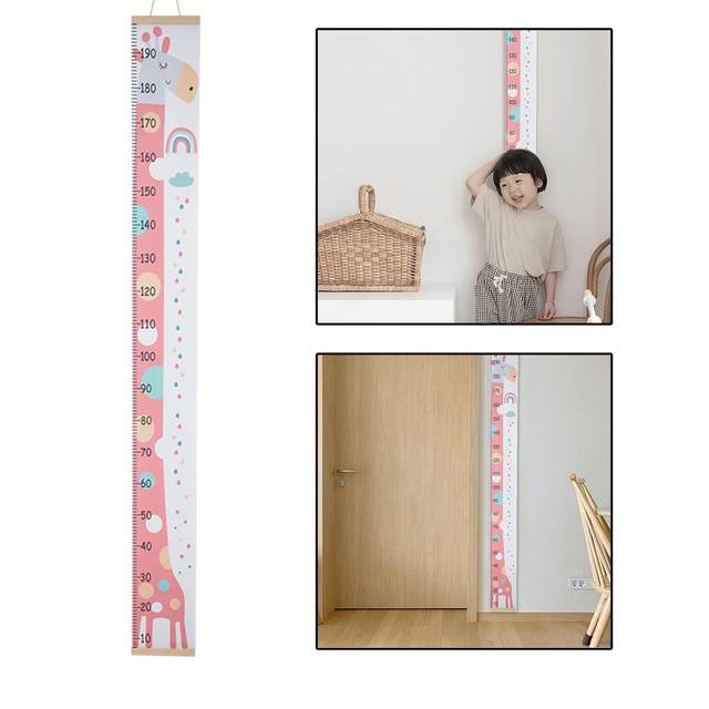 Baby Growth Chart, Canvas Kids Height Measuring Ruler for Boys Girls Decoration 