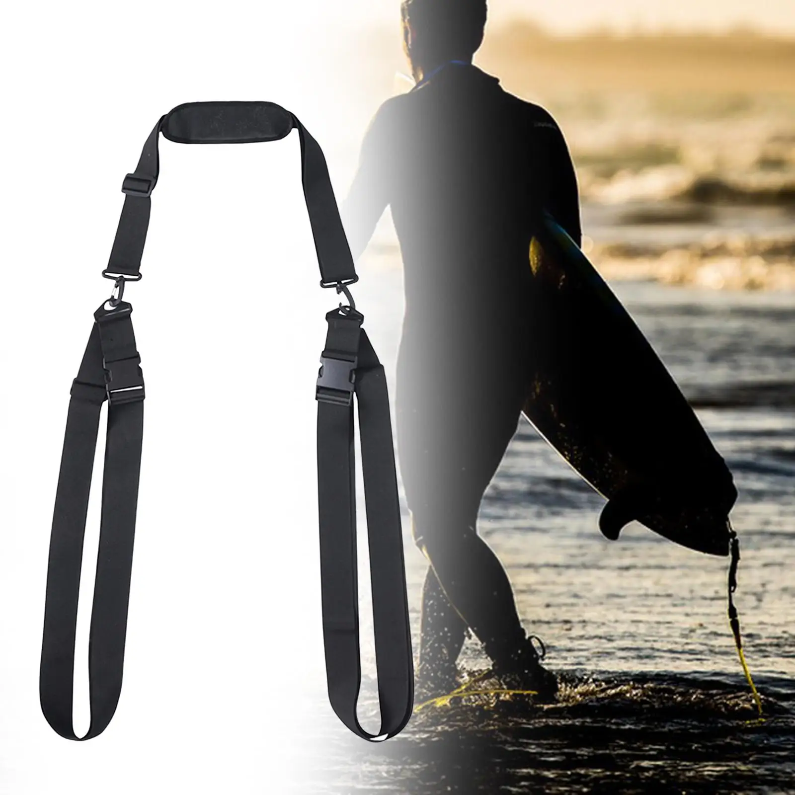 Paddleboard Carry Strap Padded Carry Belt Adjustable Portable Shoulder Belt