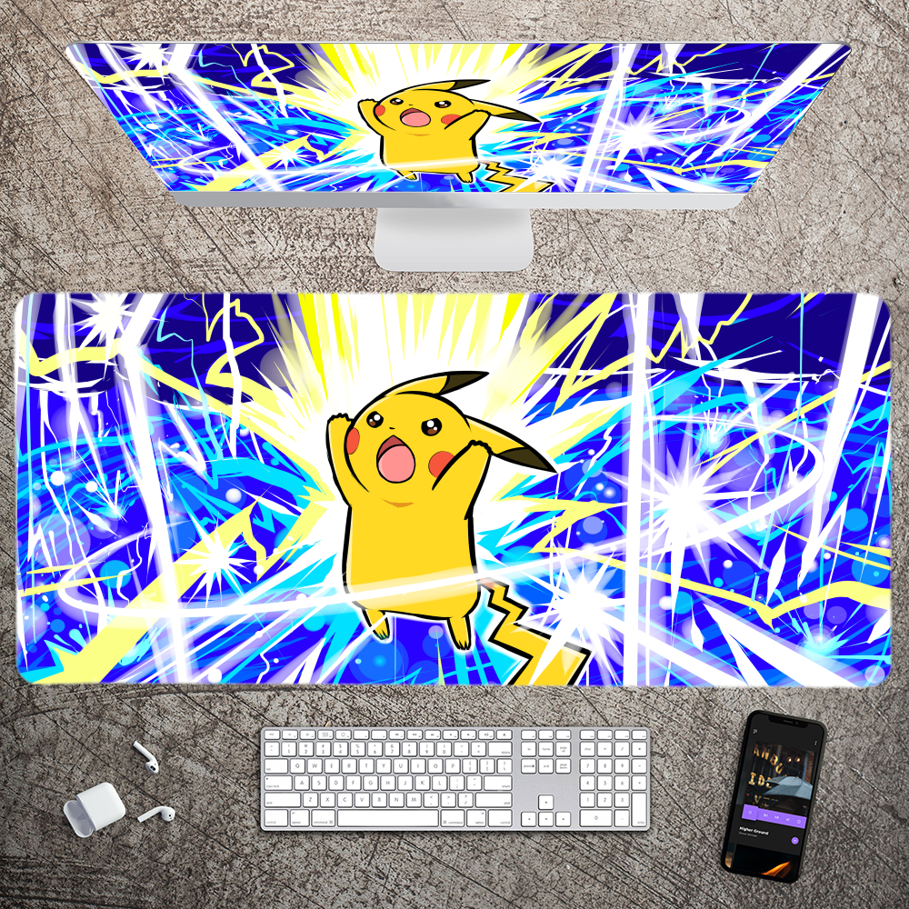 Grande Anime Pikachu Mousepad, Gaming Mouse Pad,