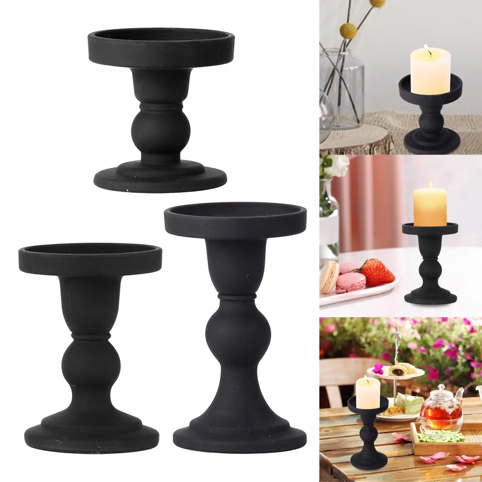 Modern Candlestick Holder Candle Stand Glass Pillar Candle Holder for Festival Wedding Dinning Room Holiday Table Centerpiece
