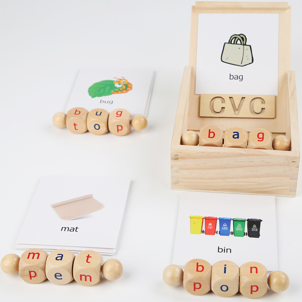 Wooden Spelling Games Learning Alphabet Letter Block for Preschool Toddlers