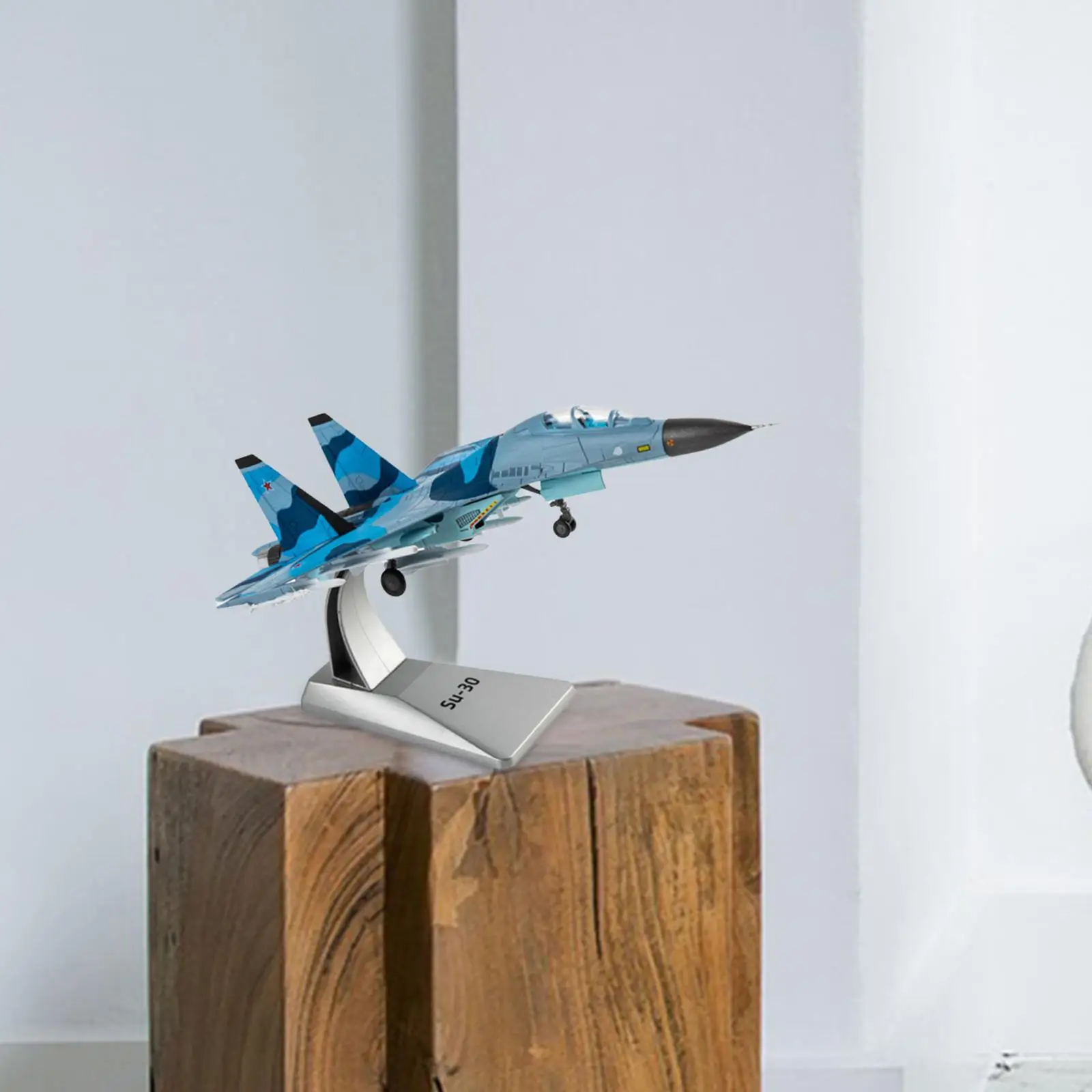 Alloy 1/100 Scale Aircraft SU-30 Fighter with Dispaly Stand Airplane Model for Adult Gifts Home Decoration Ornaments Collection