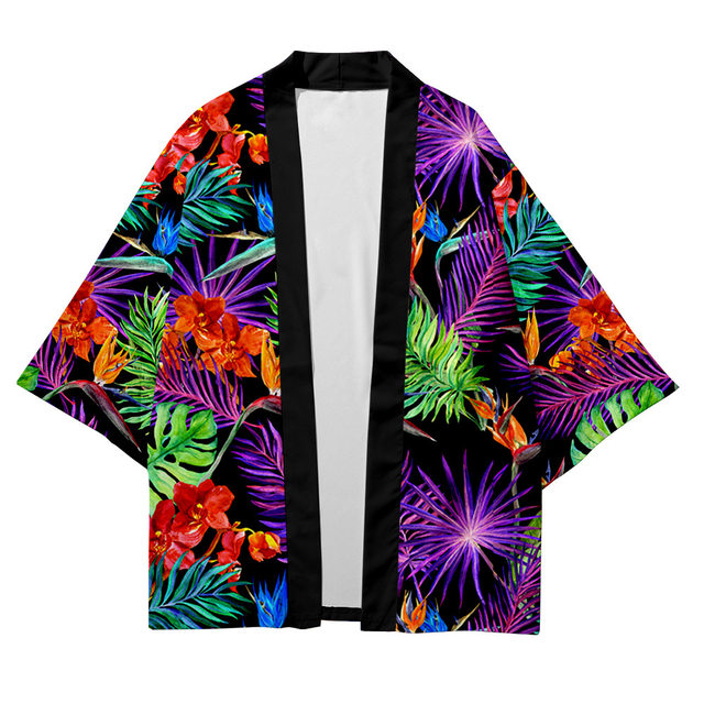 Mens Yukata Tropical selling Black