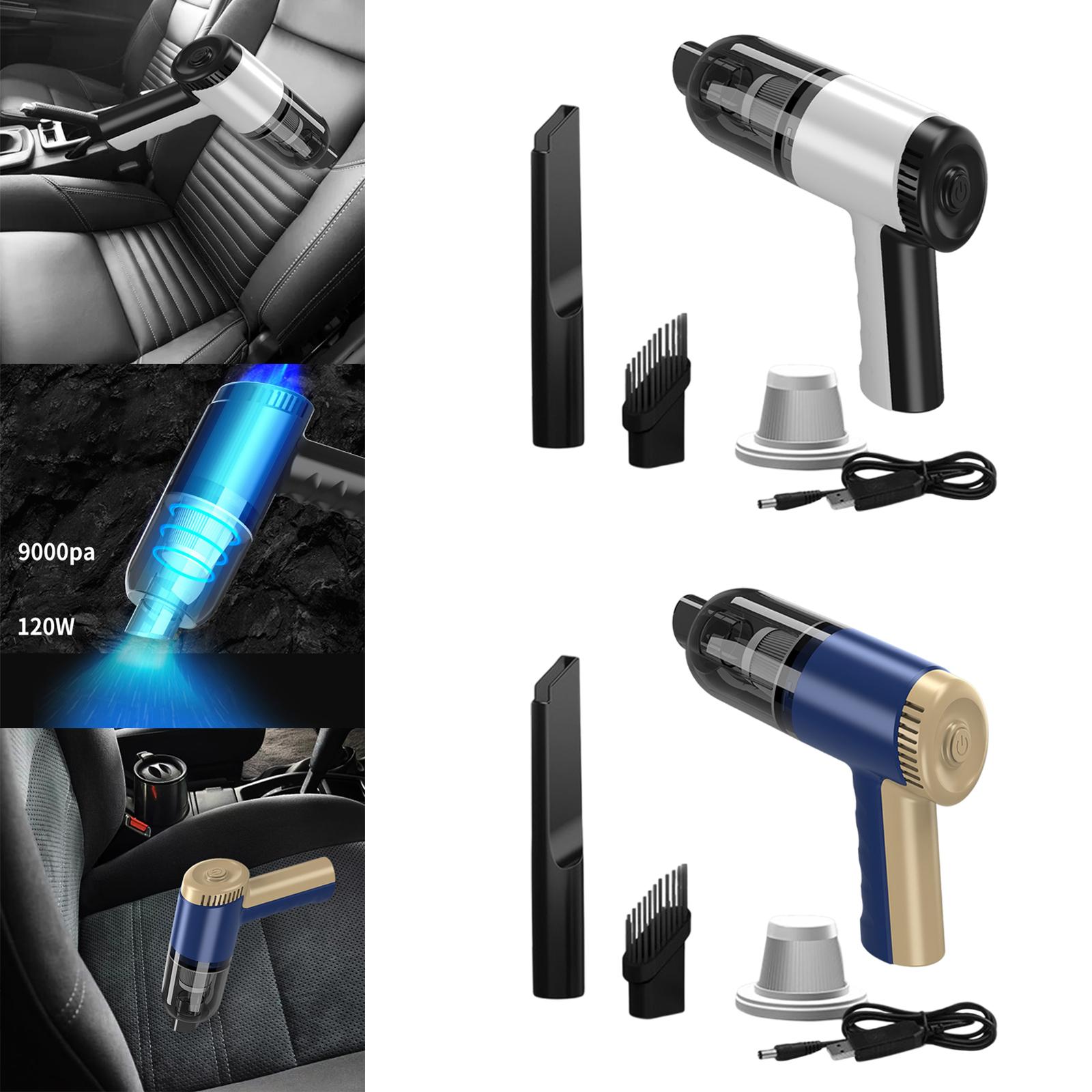ABS Car Vacuum Cleaner Compact Wireless Vacuum Cleaner High Power Mini Portable Mini Vacuum for Vehicle Office Pet Hair Bed Home
