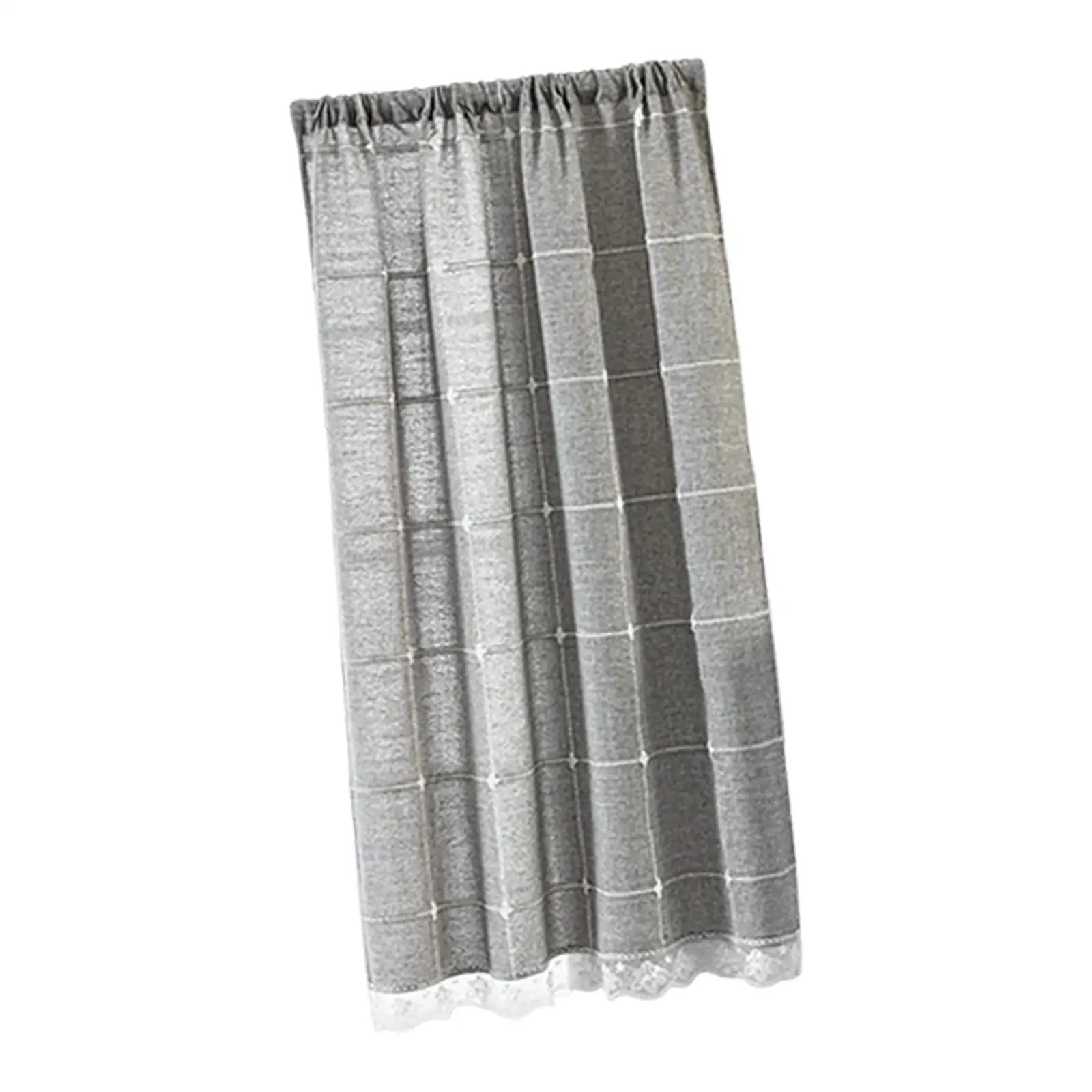 Stylish Rod Pocket Curtains 51inch Long 39inch Width Translucent Privacy Drapes