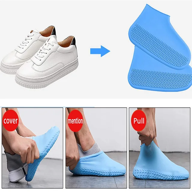 Silicone Shoe Covers, Waterproof Overshoes Rain Shoe Covers  Reusable