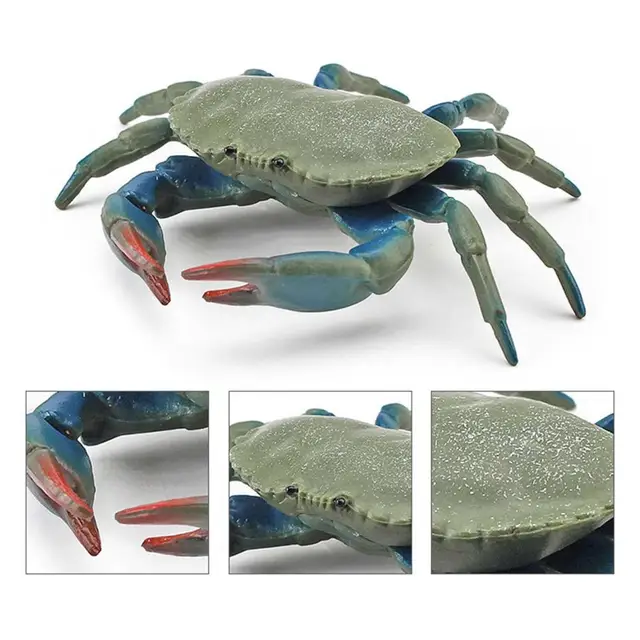 Crabe miniature cuisine poupée 9 cm. Jouet crabe miniature poissonn