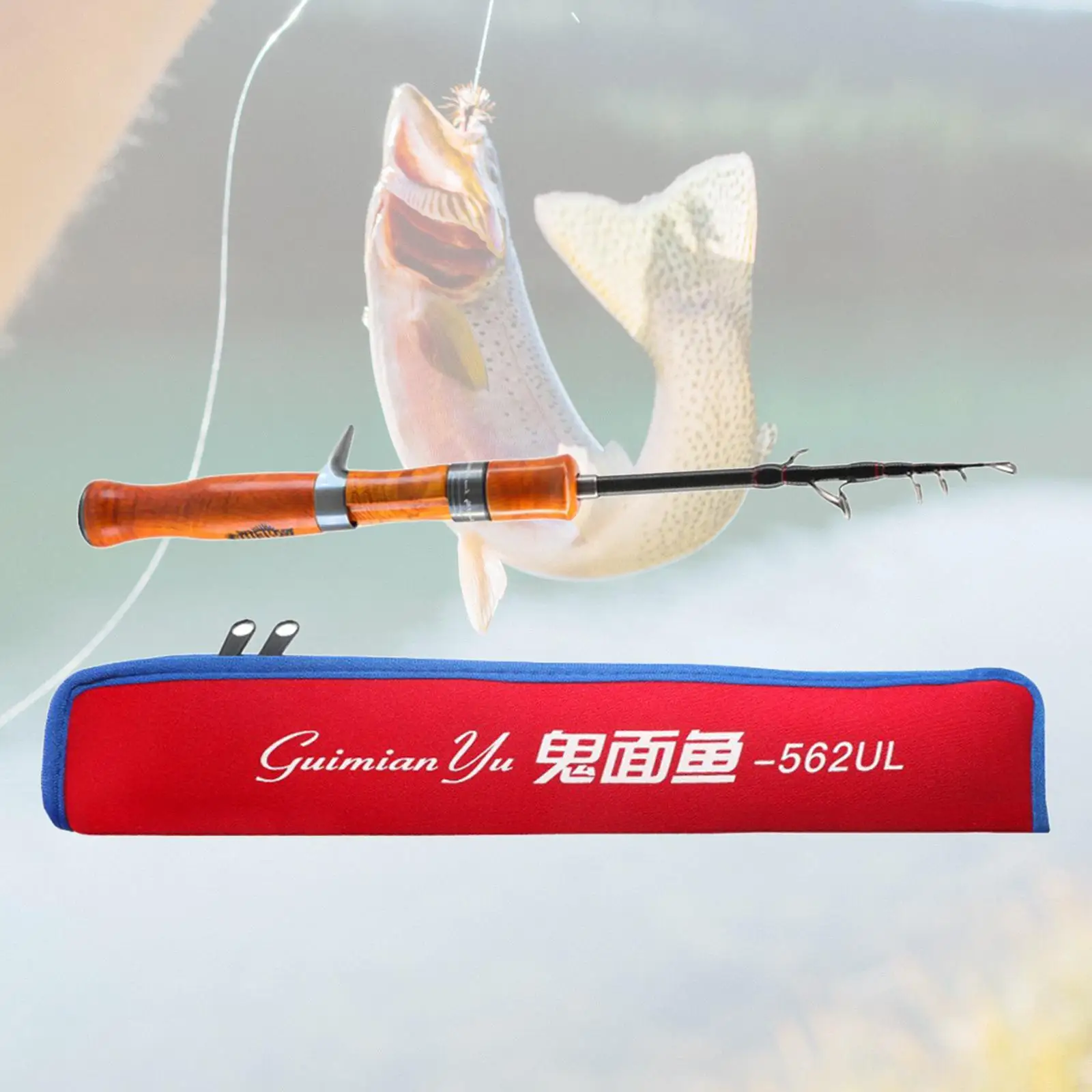 Telescopic Fishing Rod with Storage Bag Lightweight Carbon Fiber Fishing Rod