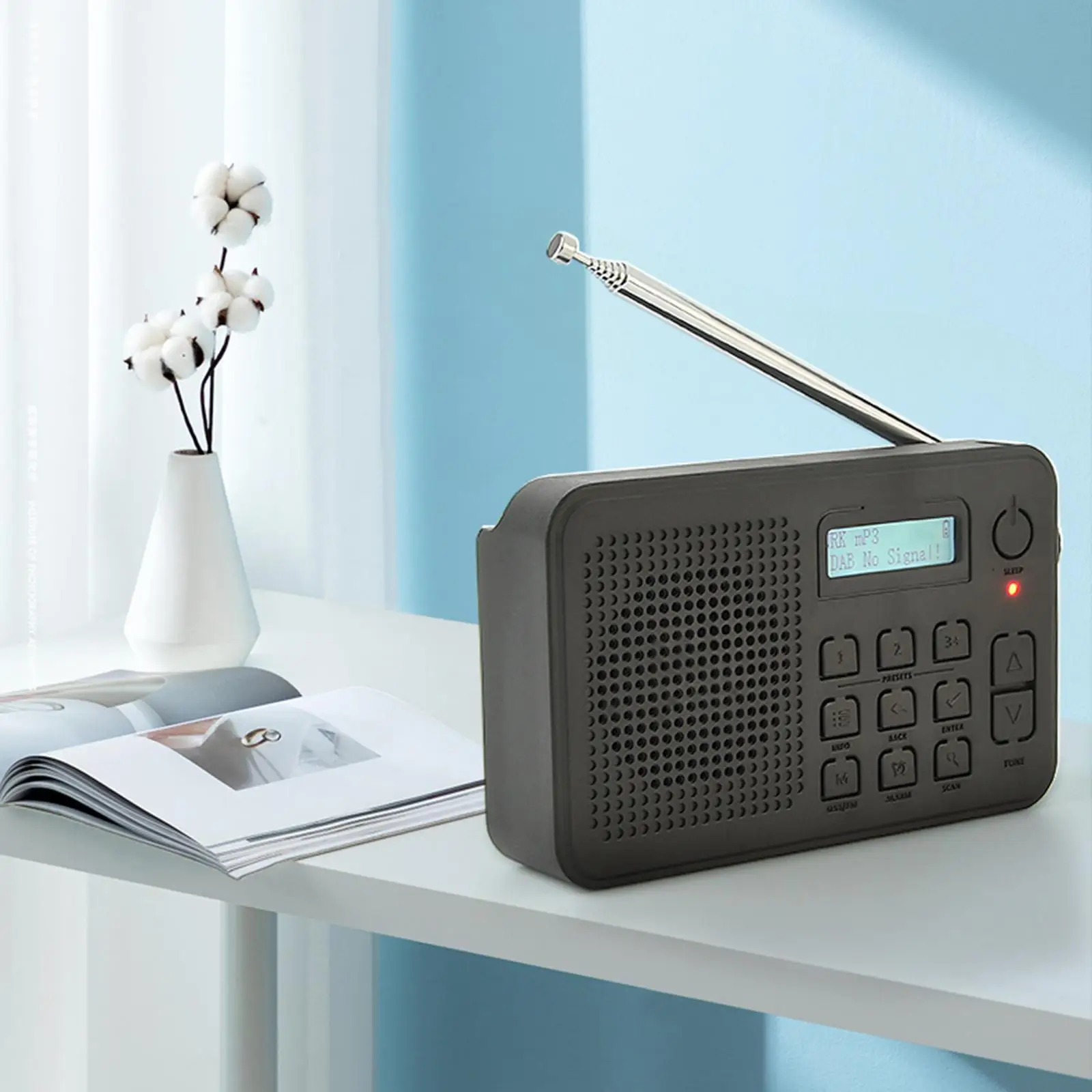 Digital Tuning DAB Digital Radio Gift with DAB and FM Receiver Built in Battery Handheld for Radio Receiving Outdoor Home Elder