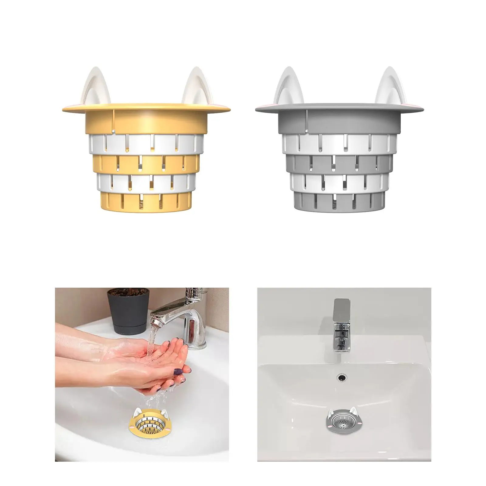 Kitchen Sink Drain Basket Anti Clogging Reusable Food Catchers Kitchen Residue