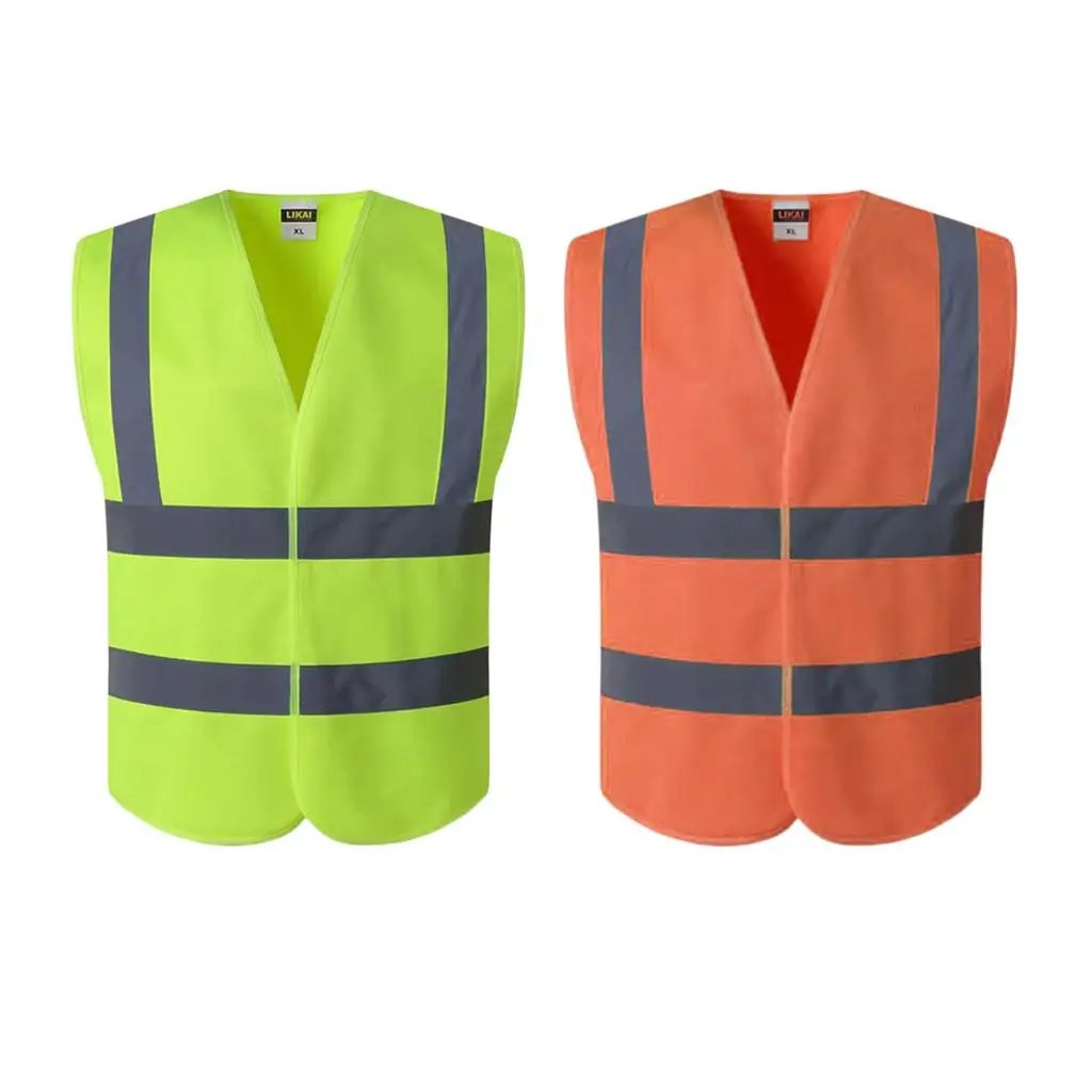 Reflective Safety Vest, Bright Neon Color with Reflective Strips XL 2 Colors Available