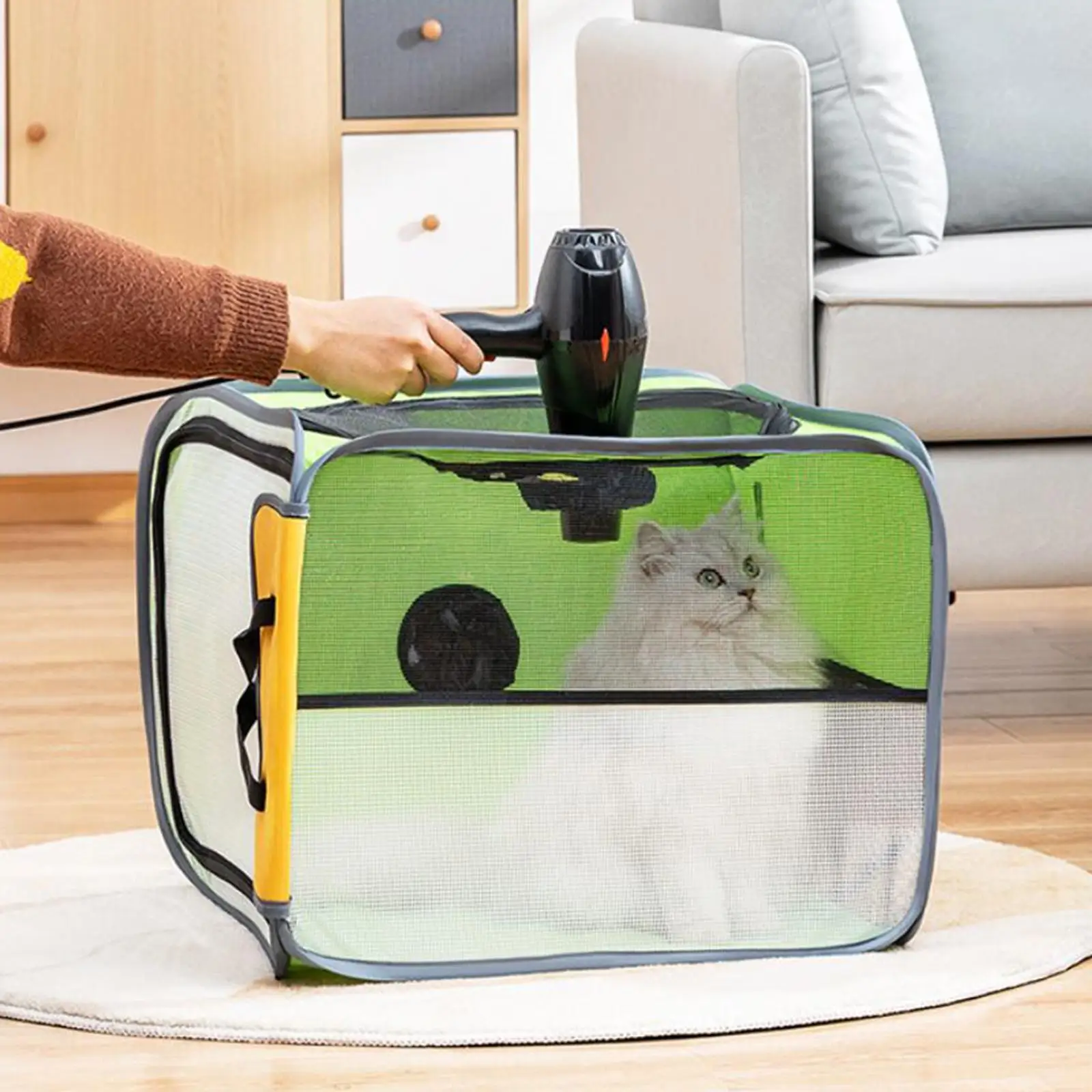 Cats Dogs Dryer Cage Hair Dryer Clean House Grooming Portable Travel Bags Pet Drying Box for Doggy Puppy Kitten Bath Shop