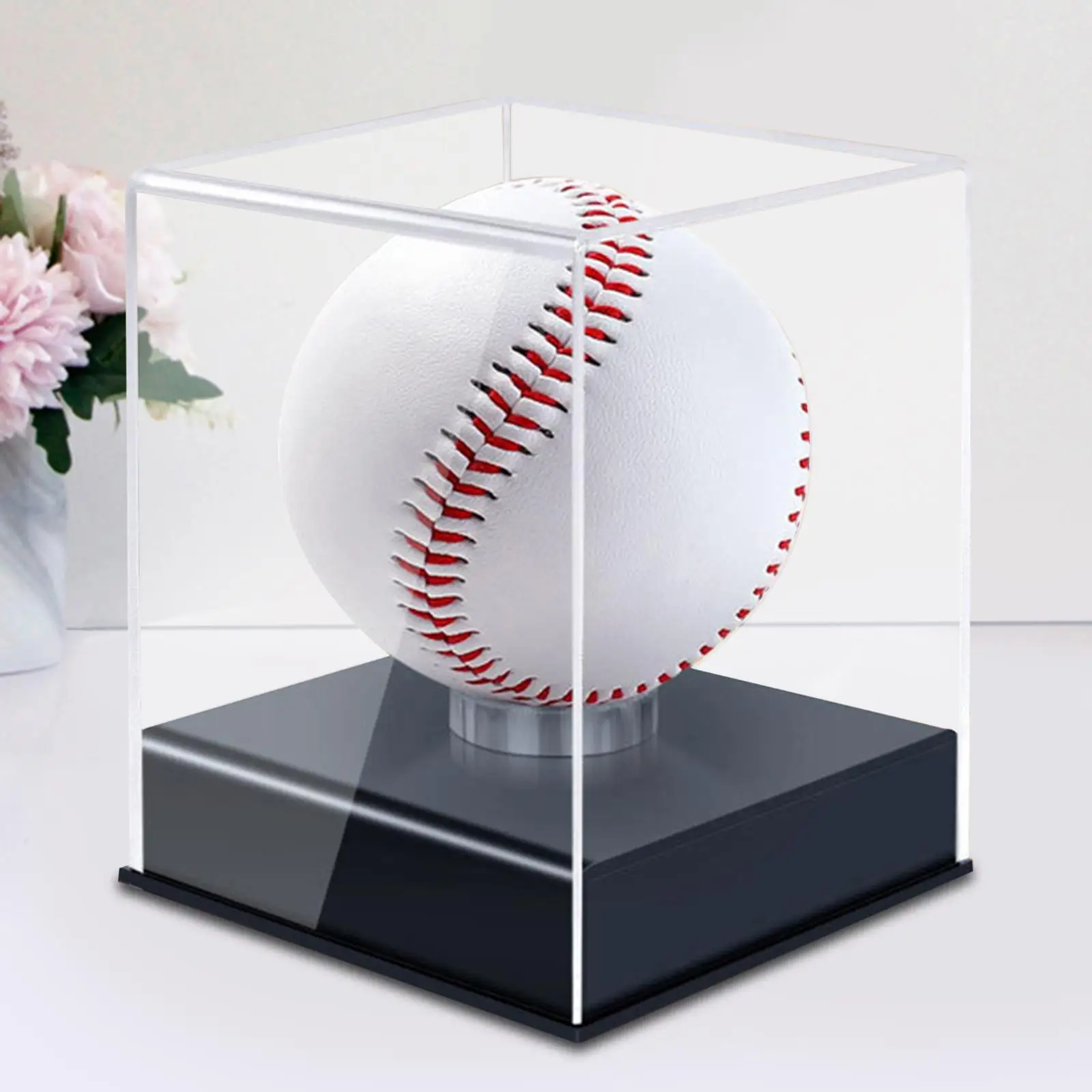 Acrylic Baseball Display Case Square Baseball Holder Golf Tennis Ball Transparent Case