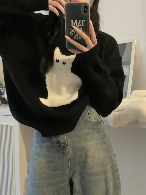 Cat Knit Jumper Sweater 8