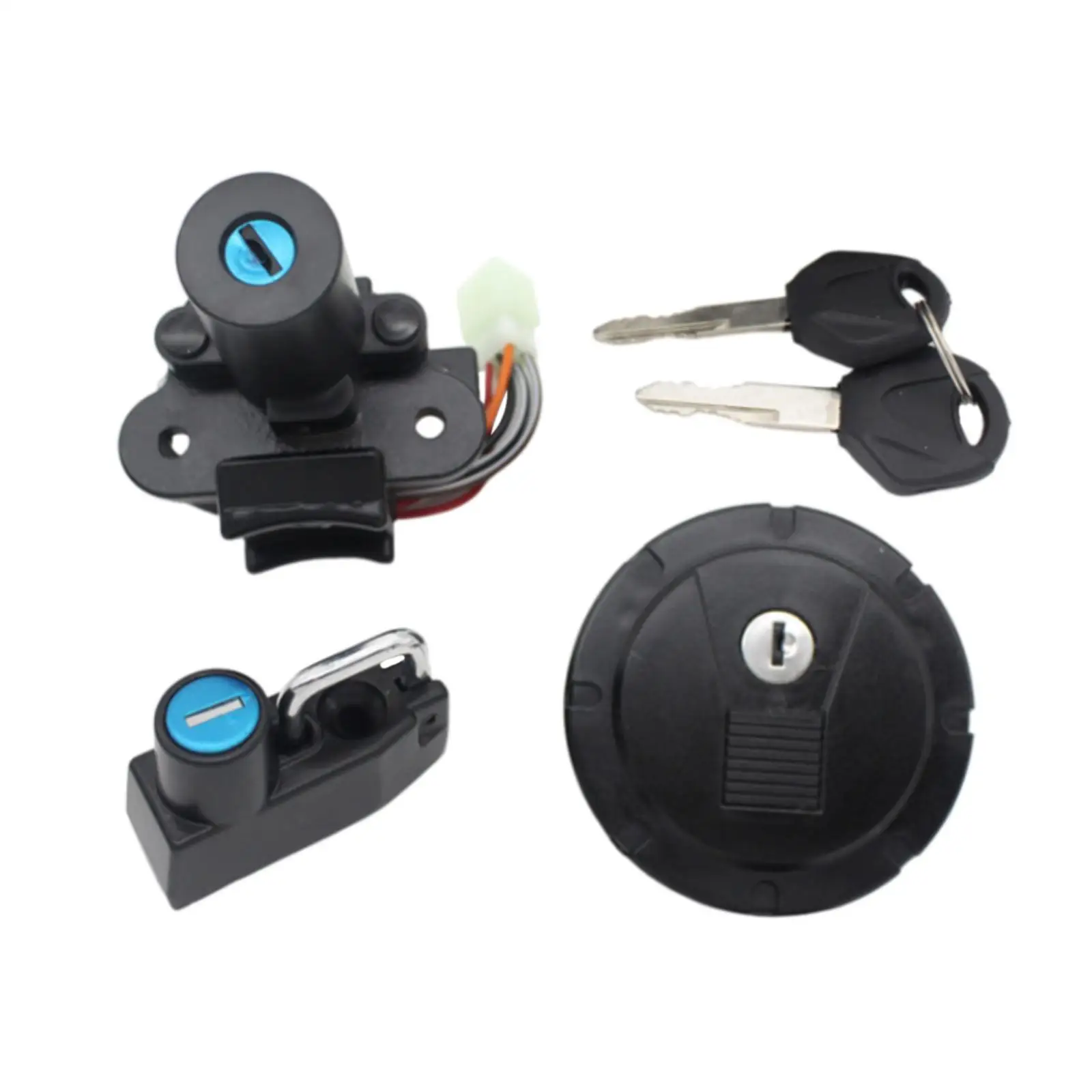 Fuel Gas Tank Cap Lock Cover with Keys Sturdy Accessories for Kawasaki Klx250 Klx250SF Easily Install Motorbike Spare Parts