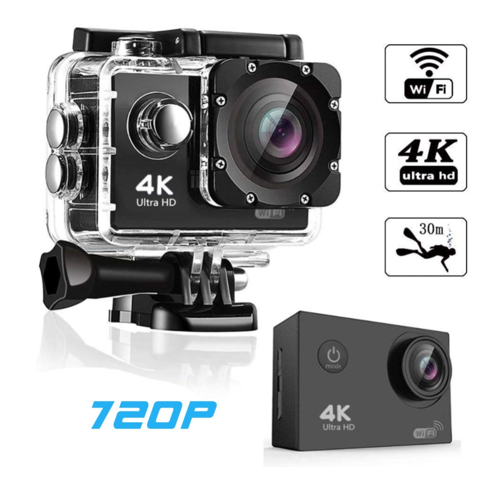 Caméra sport ultra hd 4k étanche avec wifi et télécommande_voghion.com