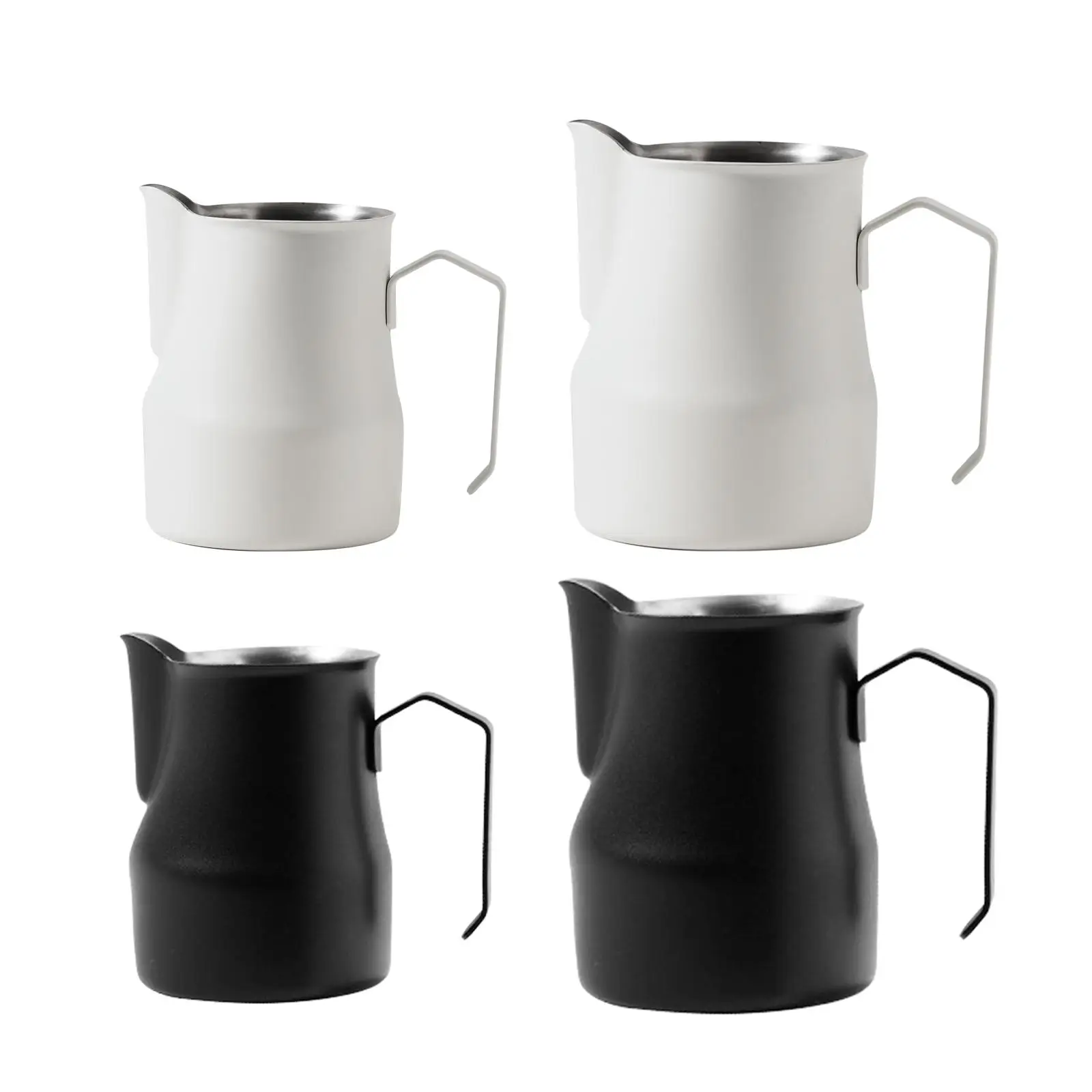 Milk Frothing Pitcher Pouring Cup Dripless Spout with Scale Handle Coffee Milk Frother Cup for Shop Bar DIY hot Chocolate