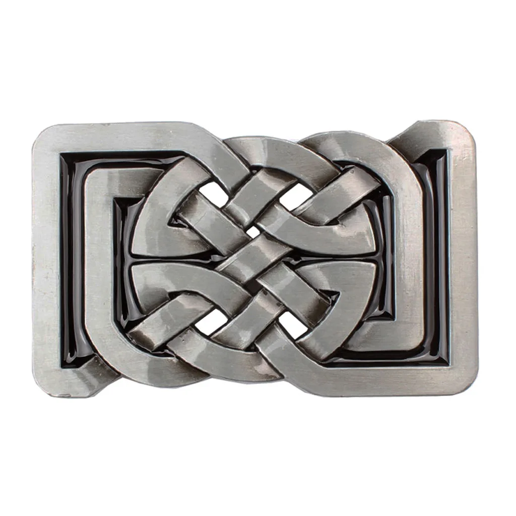 Western Celtic Knot Belt Buckle with Pewter Finish Suitable for 4cm Wideth Belts
