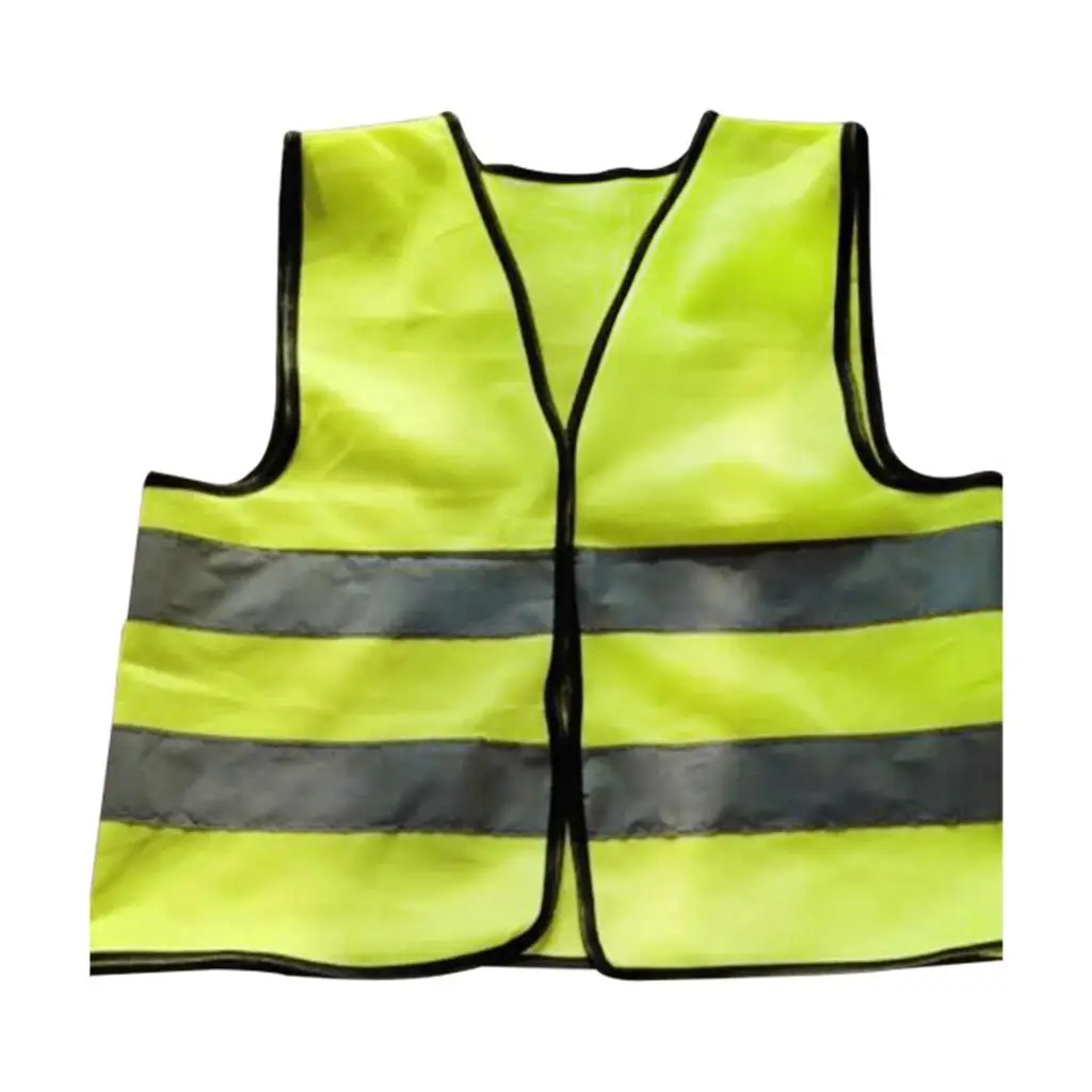 Childrens High Visibility Waist Coat Vest Hi Vis Viz Kids Childs Yellow Green