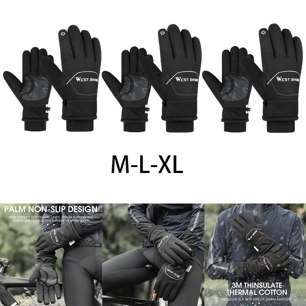 Waterproof Gloves Windproof Thermal  Touch Screen Warm  for Cycling,Riding,Running,Outdoor Sports - for Women Men