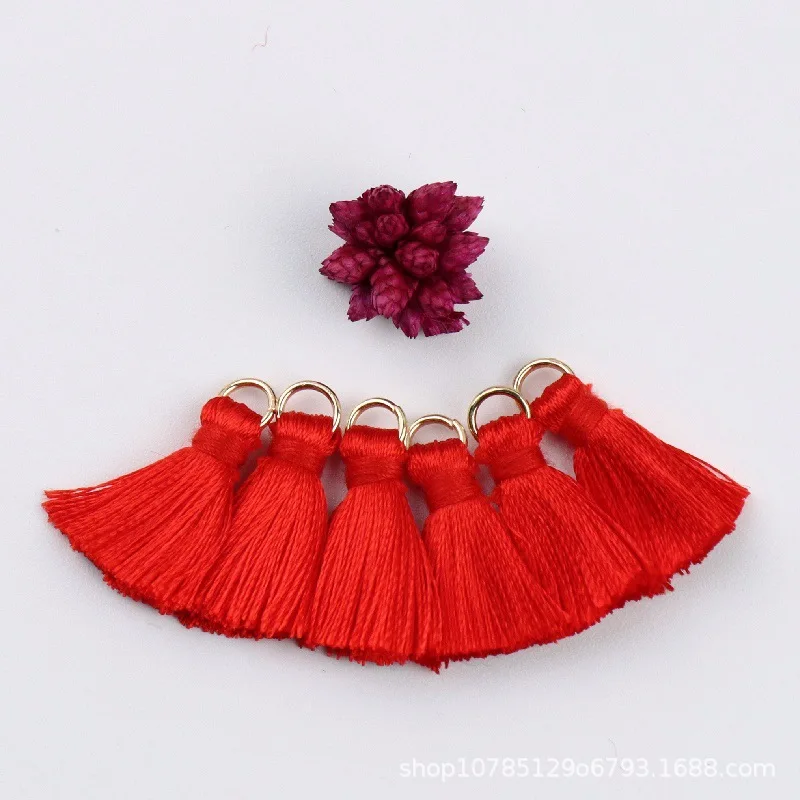 Description Picture 3 of item20pcs Polyester Trim Fringe Tassel Sewing Curtains Accessories DIY Keychain Cellphone Straps Pendant Tassels for Jewelry Making