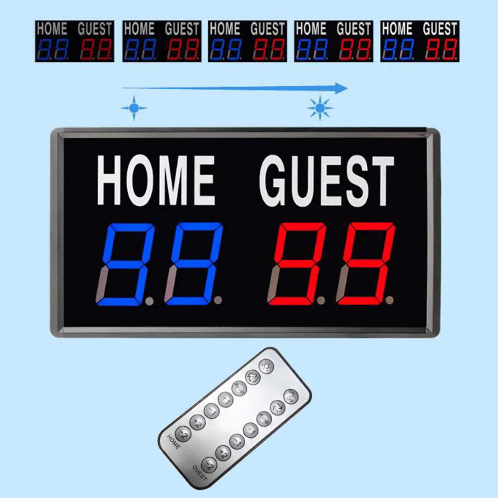 Digital Scoreboard Mini Multifunctional Electronic Scoreboard Portable Score for Games Cornhole Outdoor Competition Tennis