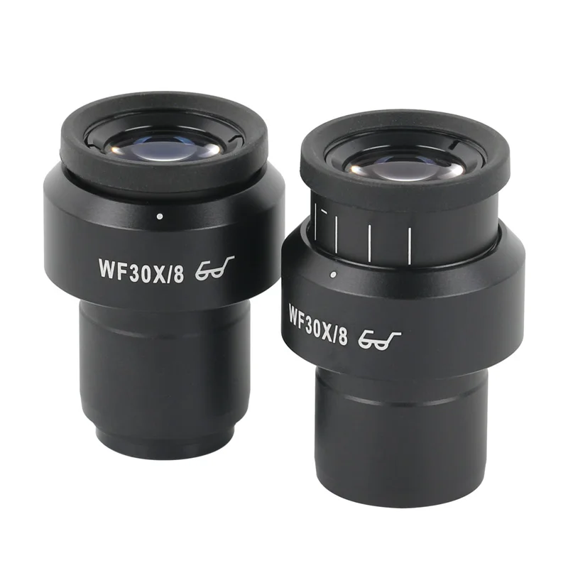 WF30X, 8mm, zoom estéreo, binocular, trinocular, oculares, preto e vermelho, 1 par