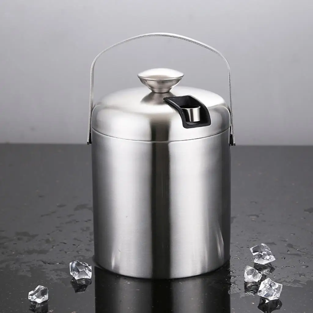 Stainless Steel Ice Bucket with Lid And   Wine