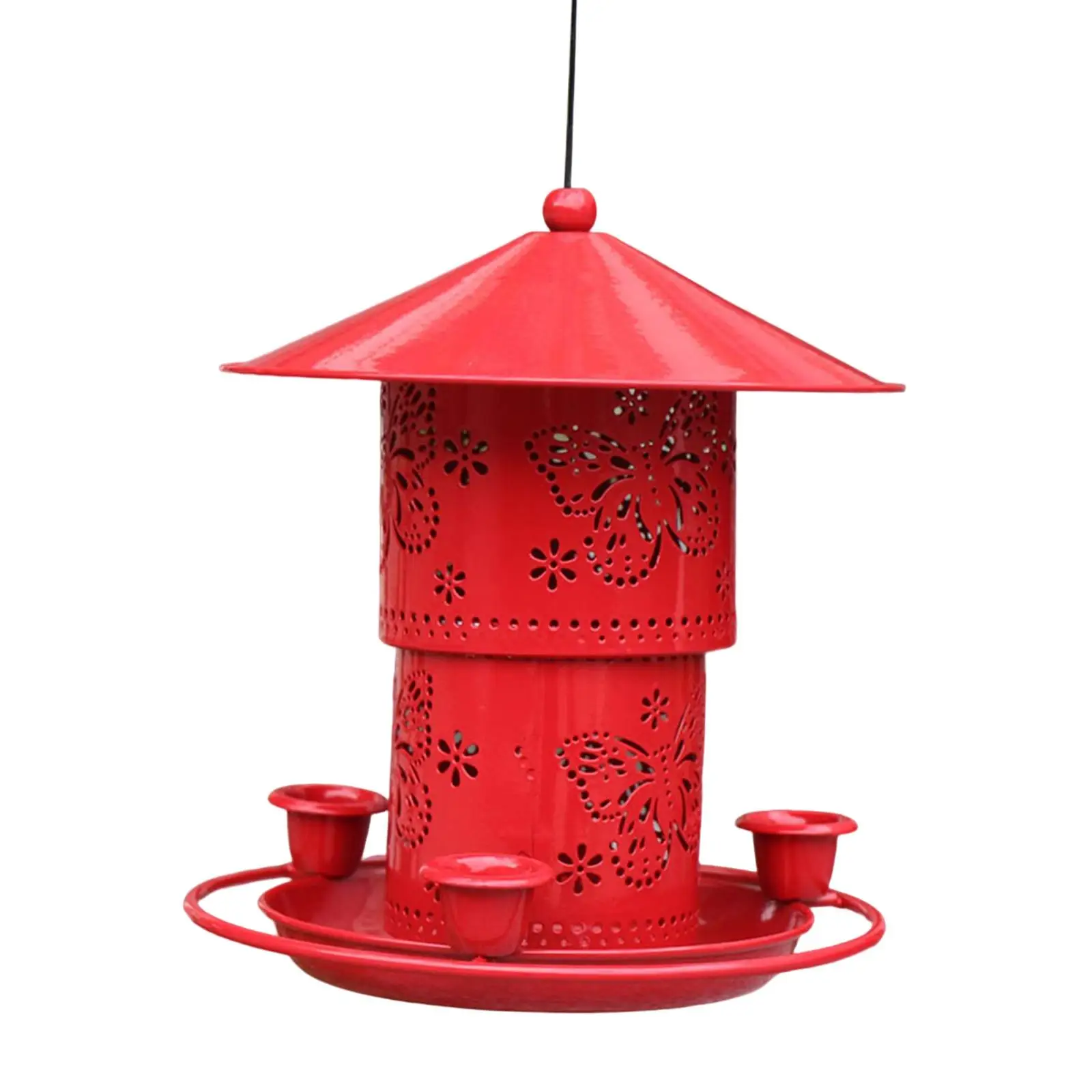 Hummingbird Feeder Easy to Clean 3 Feeder Ports for Trees Yard Small Birds