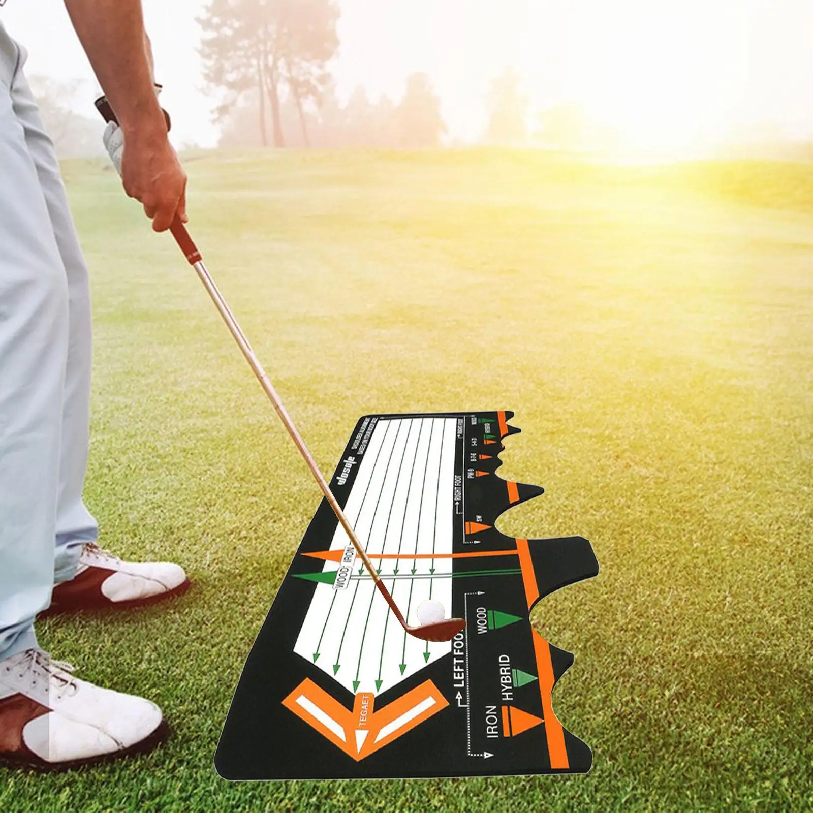 Golf Training Mat Indoor Outdoor Position Correction Trainer Gesture Alignment