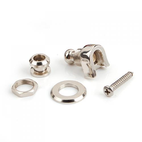 1pc Chrome Plated Round Head Skidproof Strap Lock Straplock For Electric Guitars