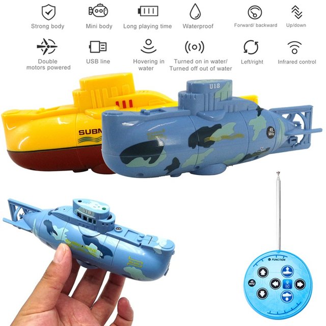 Sous-Marin Télécommandé 6 Canaux - Jouet RC Pour Enfants Avec Batterie Lithium - Simulation Plongée