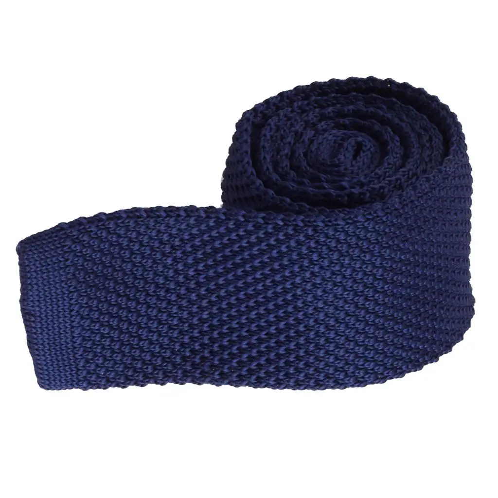 Luxury Mens Knit Knitted Woven Tie Necktie Solid Knitting Skinny Long 146cm