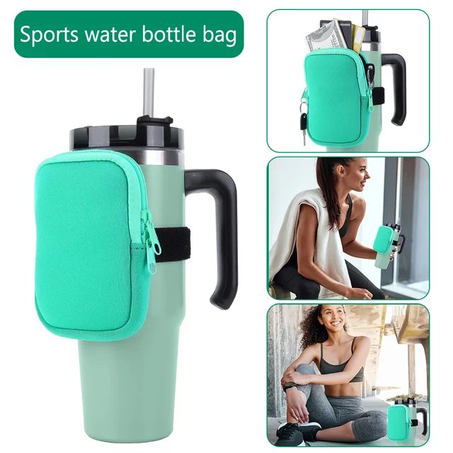 2Pcs Water Bottle Pouch Water Bottle Caddy Water Cup Sleeve Bag for  20/30/40oz ☨